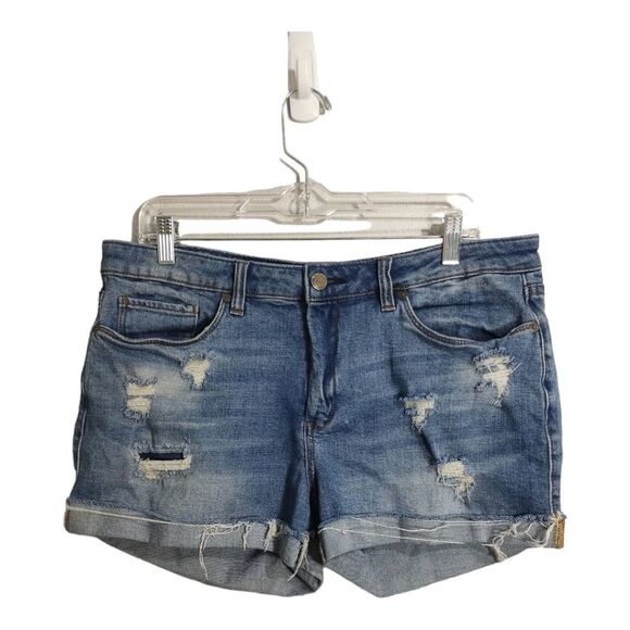 Blank NYC Tomboy Cuffed Hem Distressed Boho Festival Beach Shorts Sz 31 - Picture 1 of 6